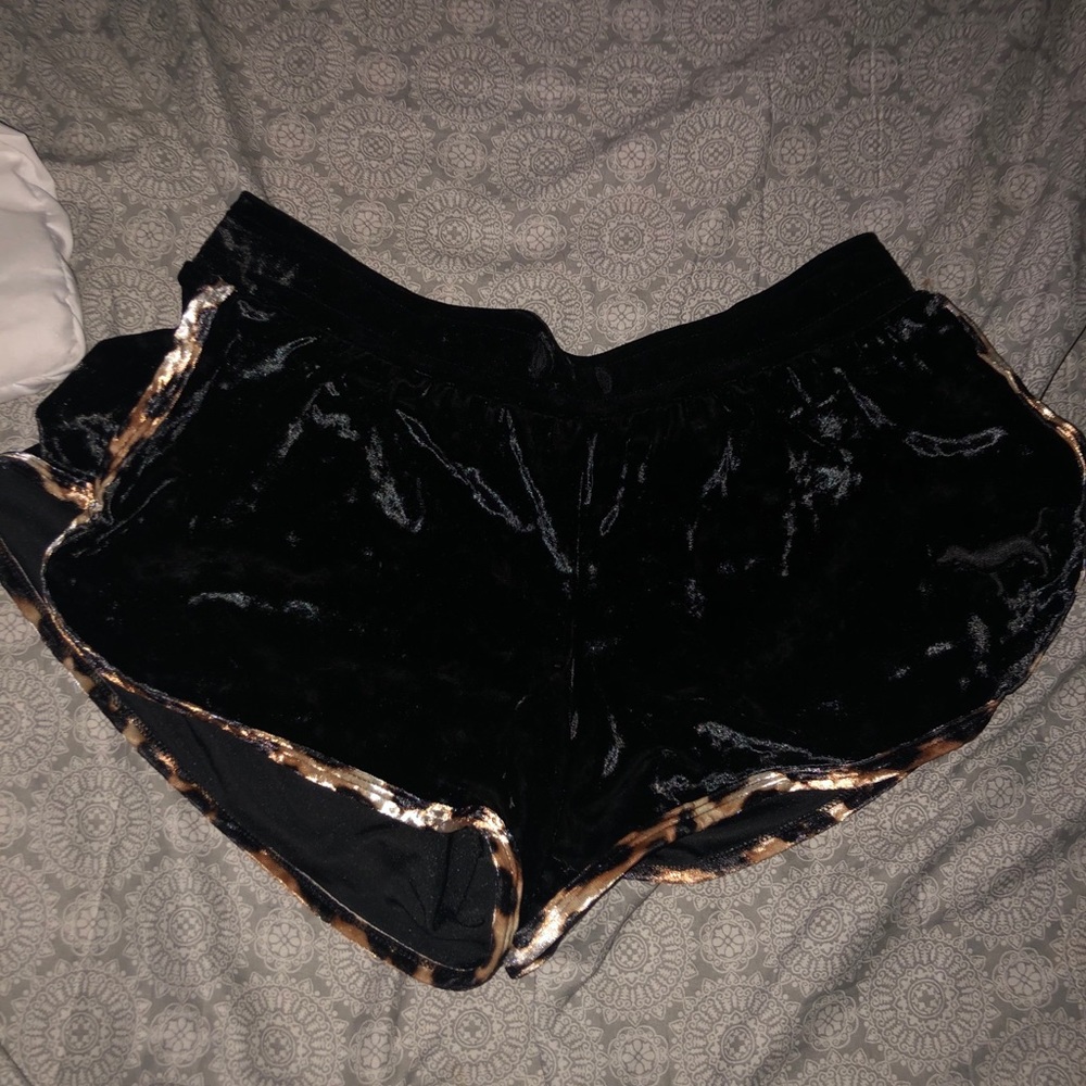 Victoria’s Secret pink cheetah velvet shorts